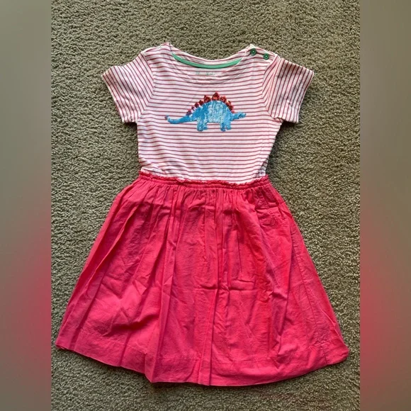 Mini Boden | Dresses | Mini Boden Dinosaur Sequin Dress Size 9 | Poshmark
